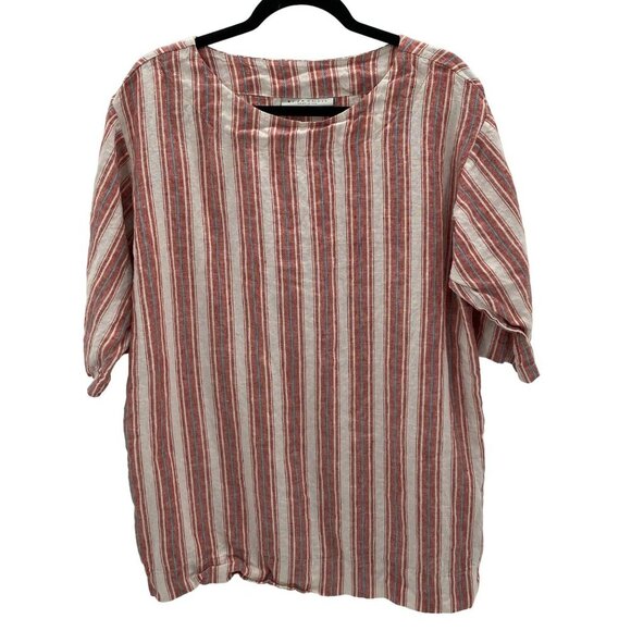 Bryn Walker 100% Linen Stripe Top Women's Size S - Picture 1 of 6